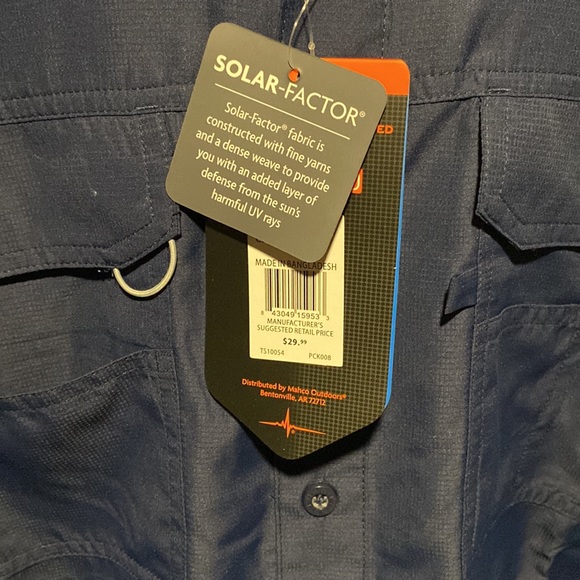 Navy blue Mens Habit river shirts size L - Picture 4 of 8